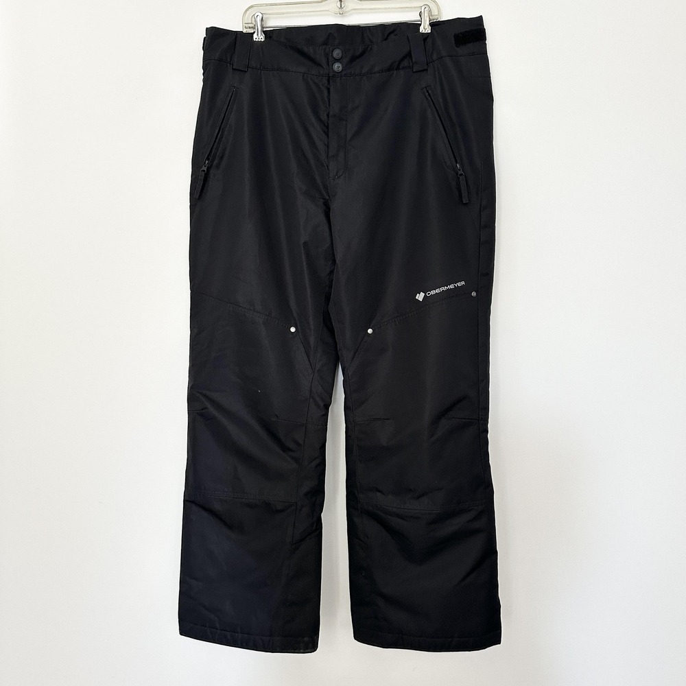 Obermeyer Ski Snowboard Pants Mens XL Black Mettle Insulated Waterproof Light‎
